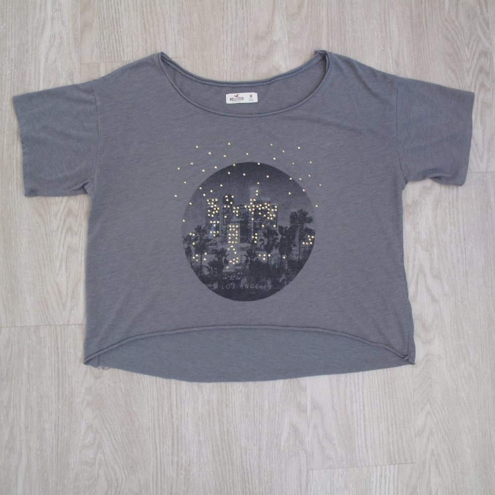 HOLLISTER Grey Los Angeles City Light Tshirt